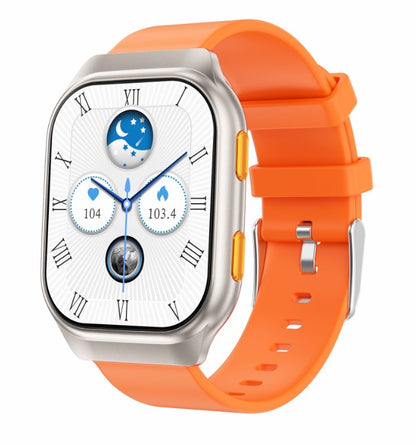FW16E Smart Watch AMOLED Multi-function mode - Orange Rubber Strap_0