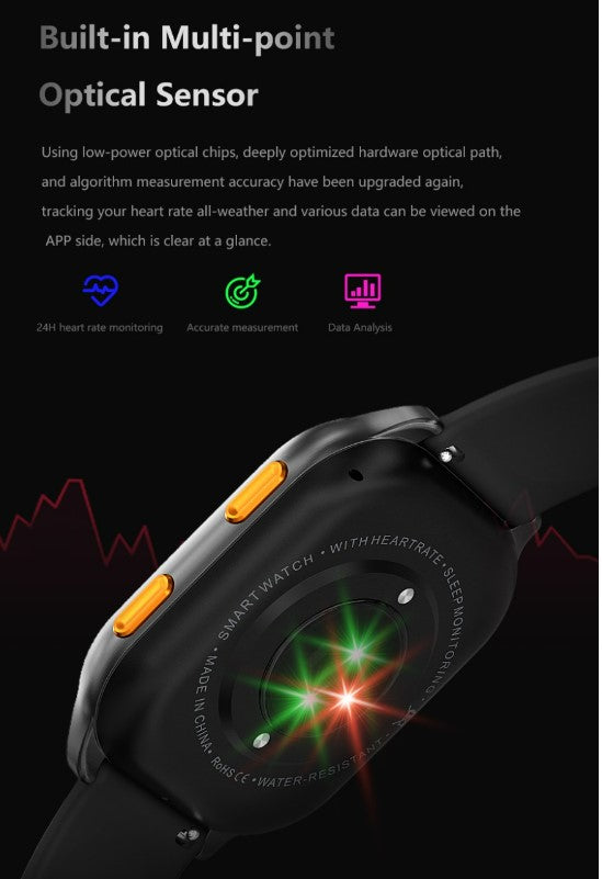 FW16E Smart Watch AMOLED Multi-function mode - Black Mesh Steel Strap_5