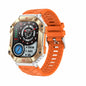 KR80 Bluetooth HD Heal Monitoring Smart Watch - White/Orange_0