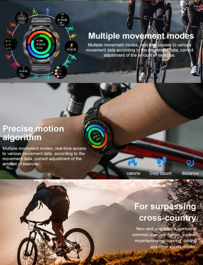 AK59 Smart Watch HD AMLOED Screen w/ health monitoring - Vinyl Strap_4