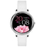 Proker Lady Smart Watch Round Screen with health monitoring - Silver Leather_0