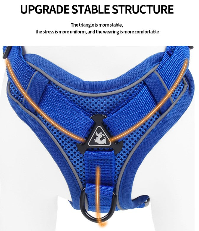 Pet Leash Reflective Breathable Dog Harness Vest Style -  Coffee_4